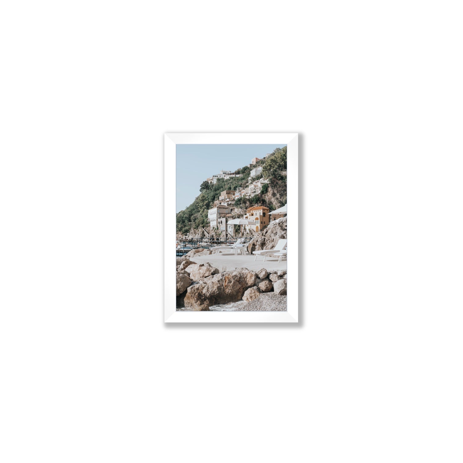Dolce Coast Amalfi travel photography wall art small full-bleed fine art print in white frame