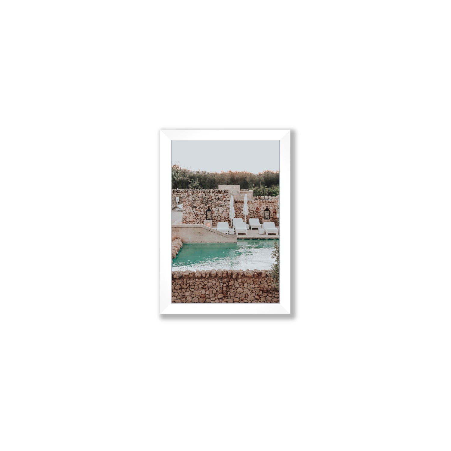 Stone Refuge fine art print, Puglia, Italy, Small, White Frame · Full Bleed, Fine Art Print
