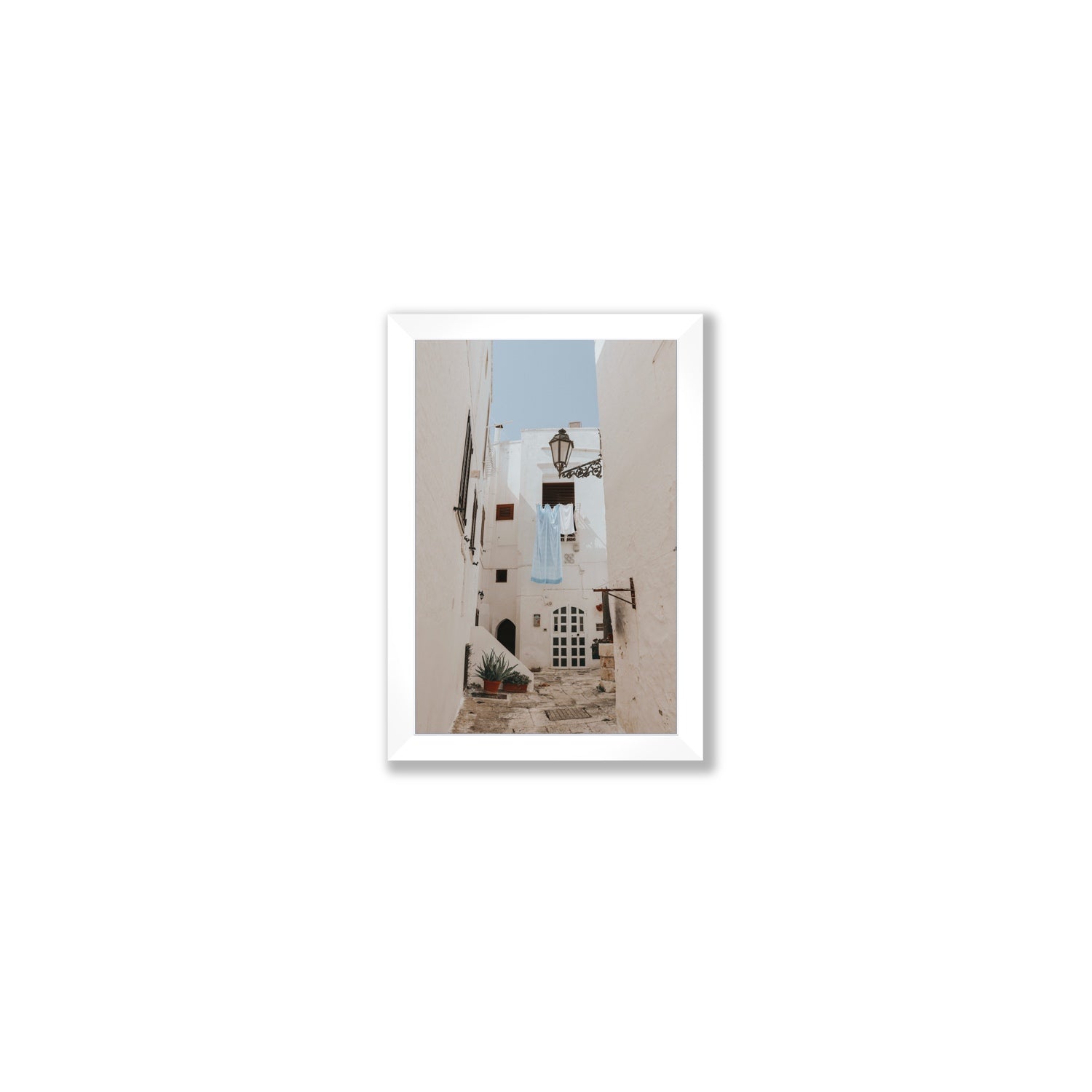 Laundry Day fine art print, Puglia, Italy, Small, White Frame · Full Bleed, Fine Art Print