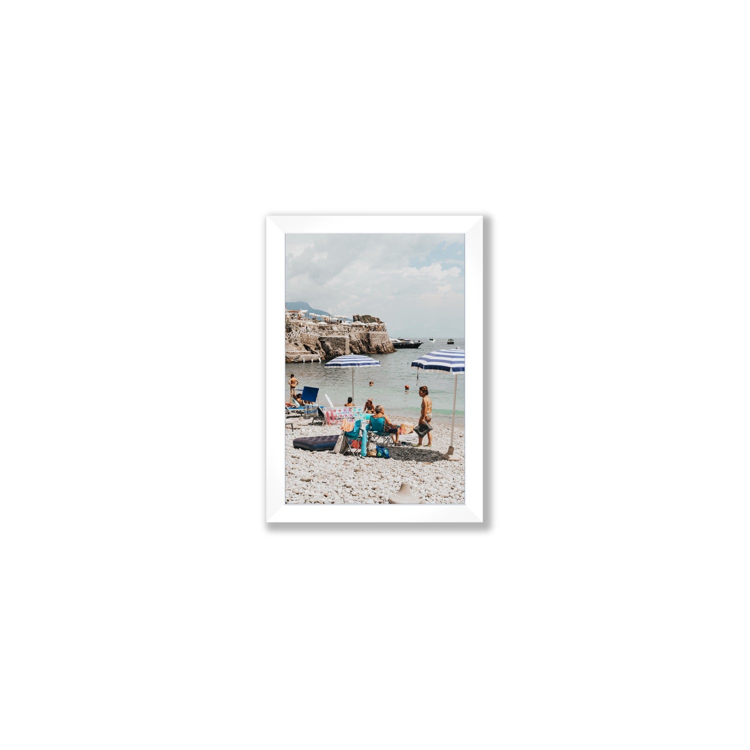 Couple Goals Nerano Amalfi Coast coastal wall art Small full-bleed fine art print in white frame