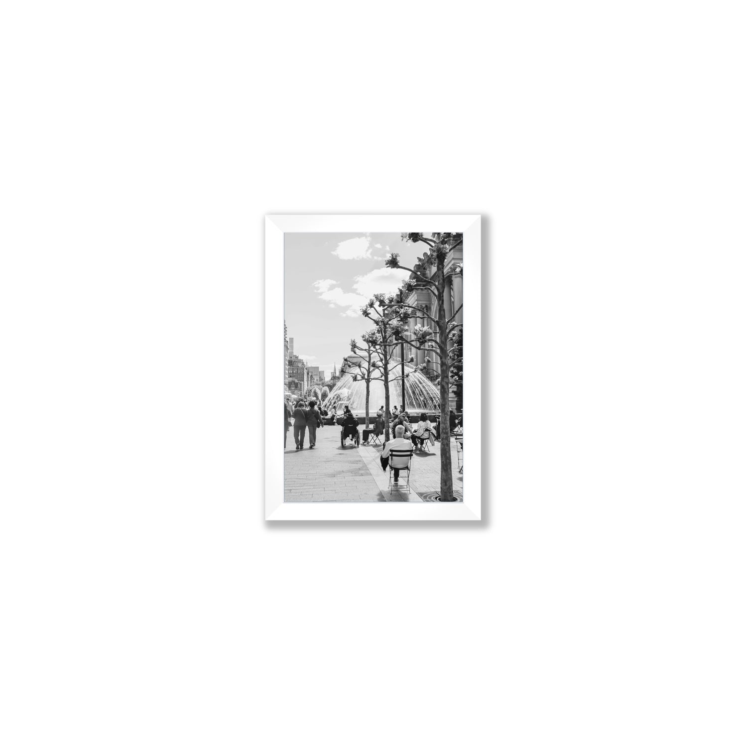 Luminary Noir New York NYC Black & White wall art Small full-bleed fine art print in white frame