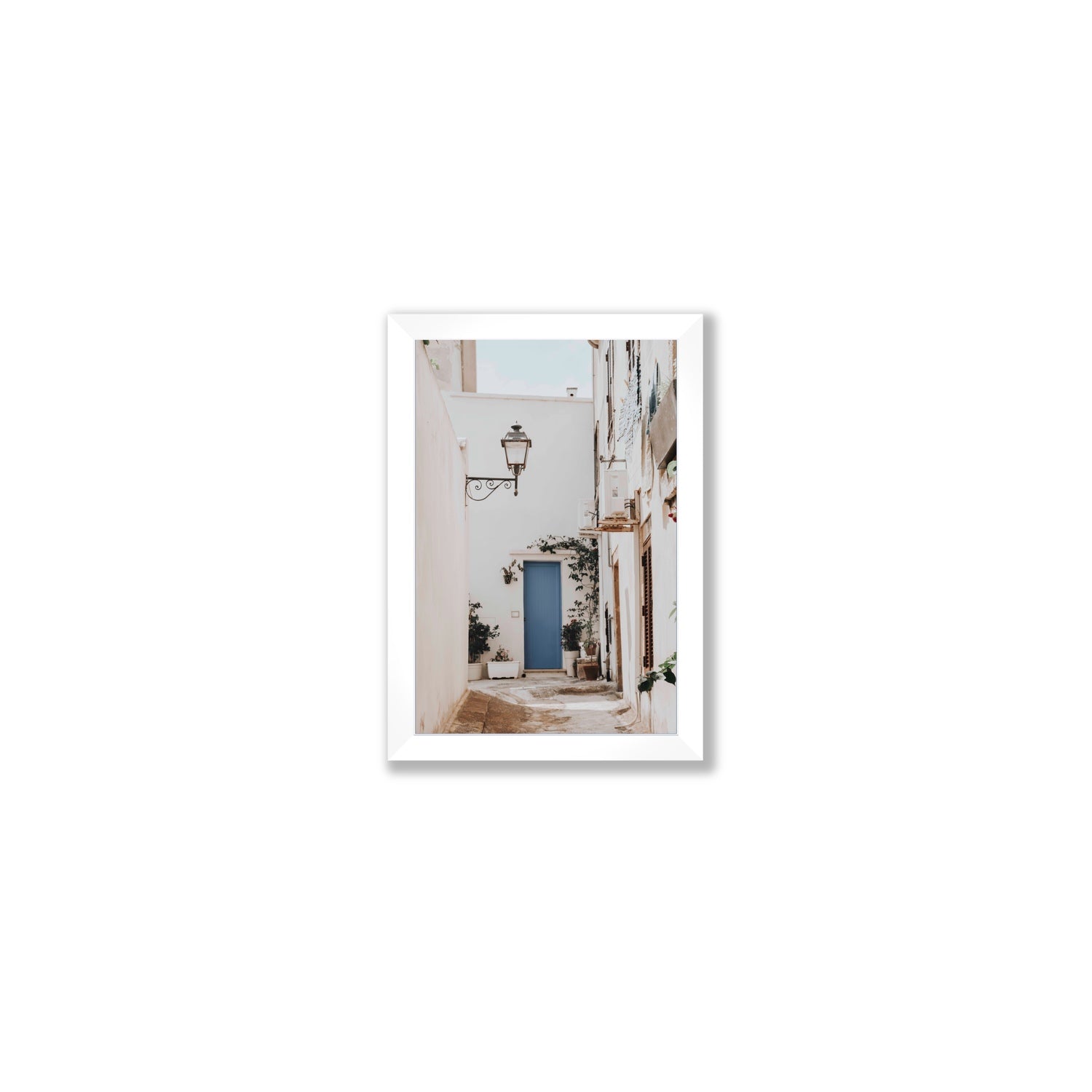 Entry Envy Puglia Ostuni wall art Small full-bleed fine art print in white frame