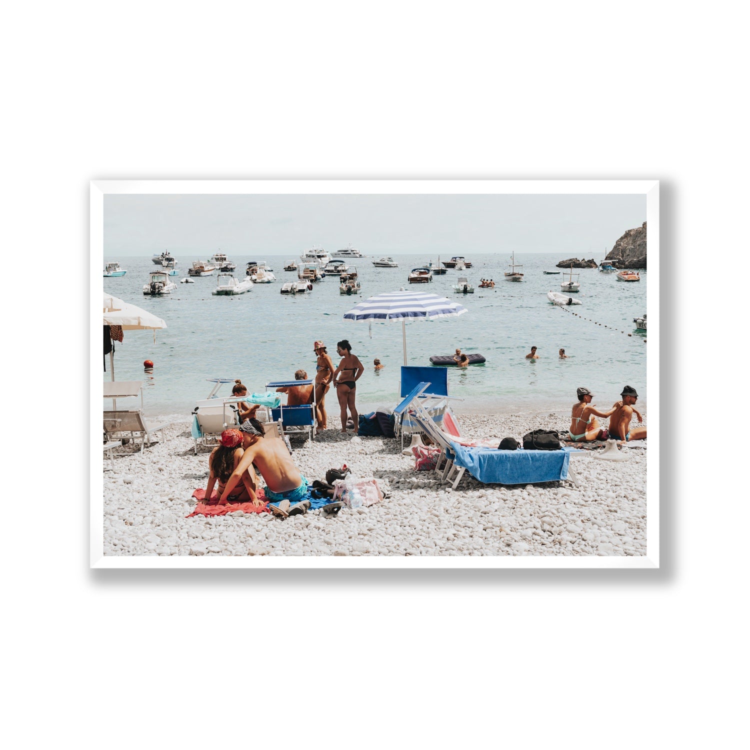 The Kiss Nerano wall art Gallery full-bleed fine art print in white frame