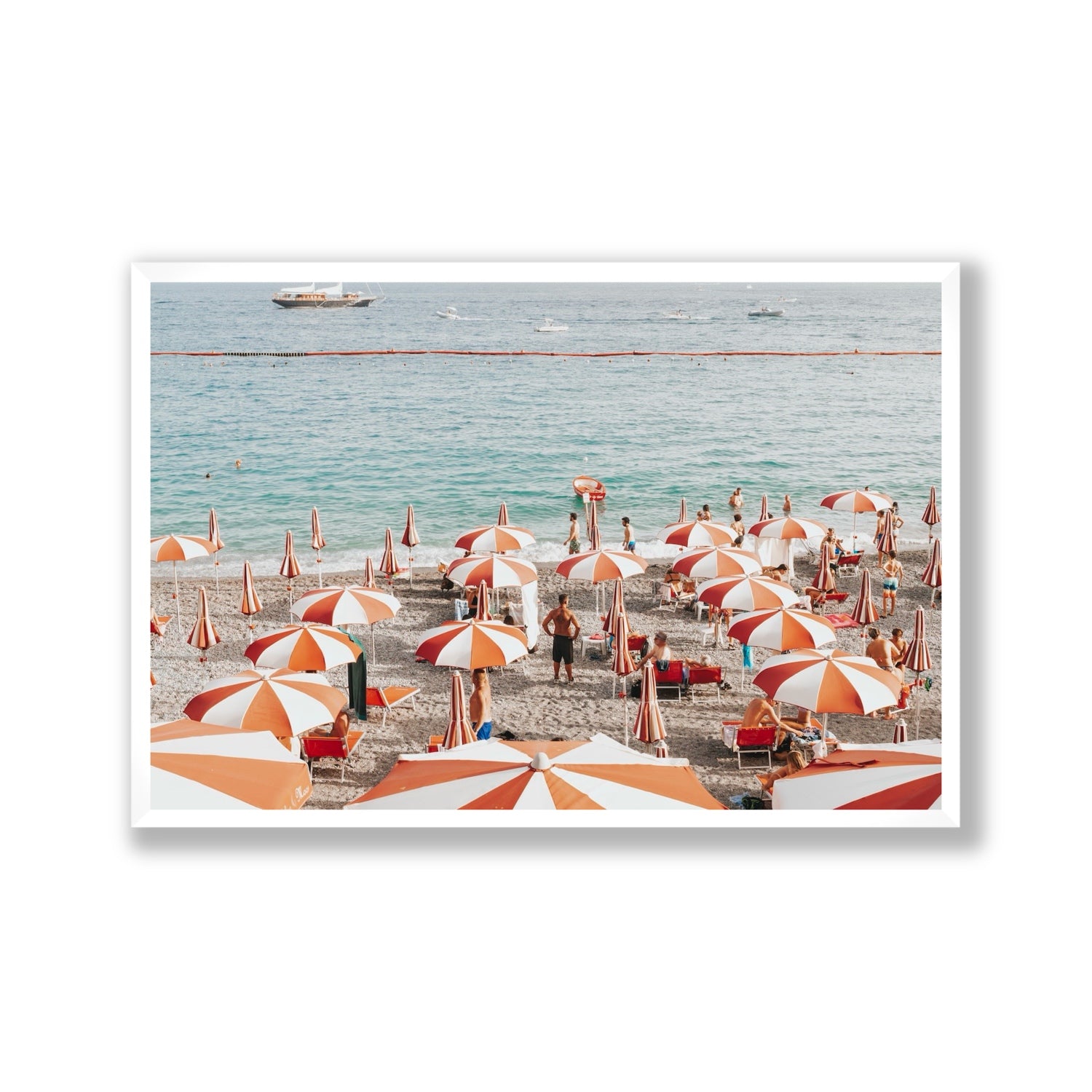 That's Amore Amalfi Mediterranean wall art Gallery full-bleed fine art print in white frame