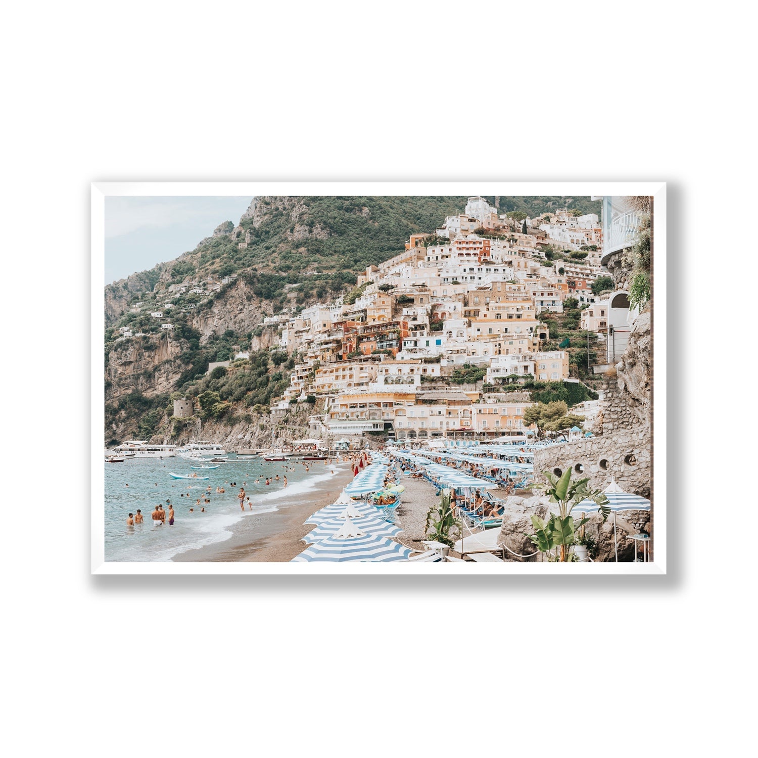 Villagio Sul Mare fine art print, Positano, Italy, Gallery, White Frame · Full Bleed, Fine Art Print
