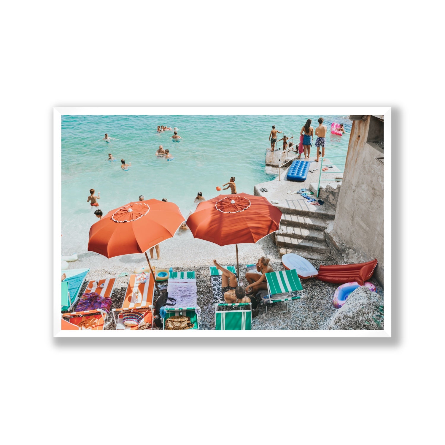Water Wonderland fine art print, Capri, Italy, Gallery, White Frame · Full Bleed, Fine Art Print
