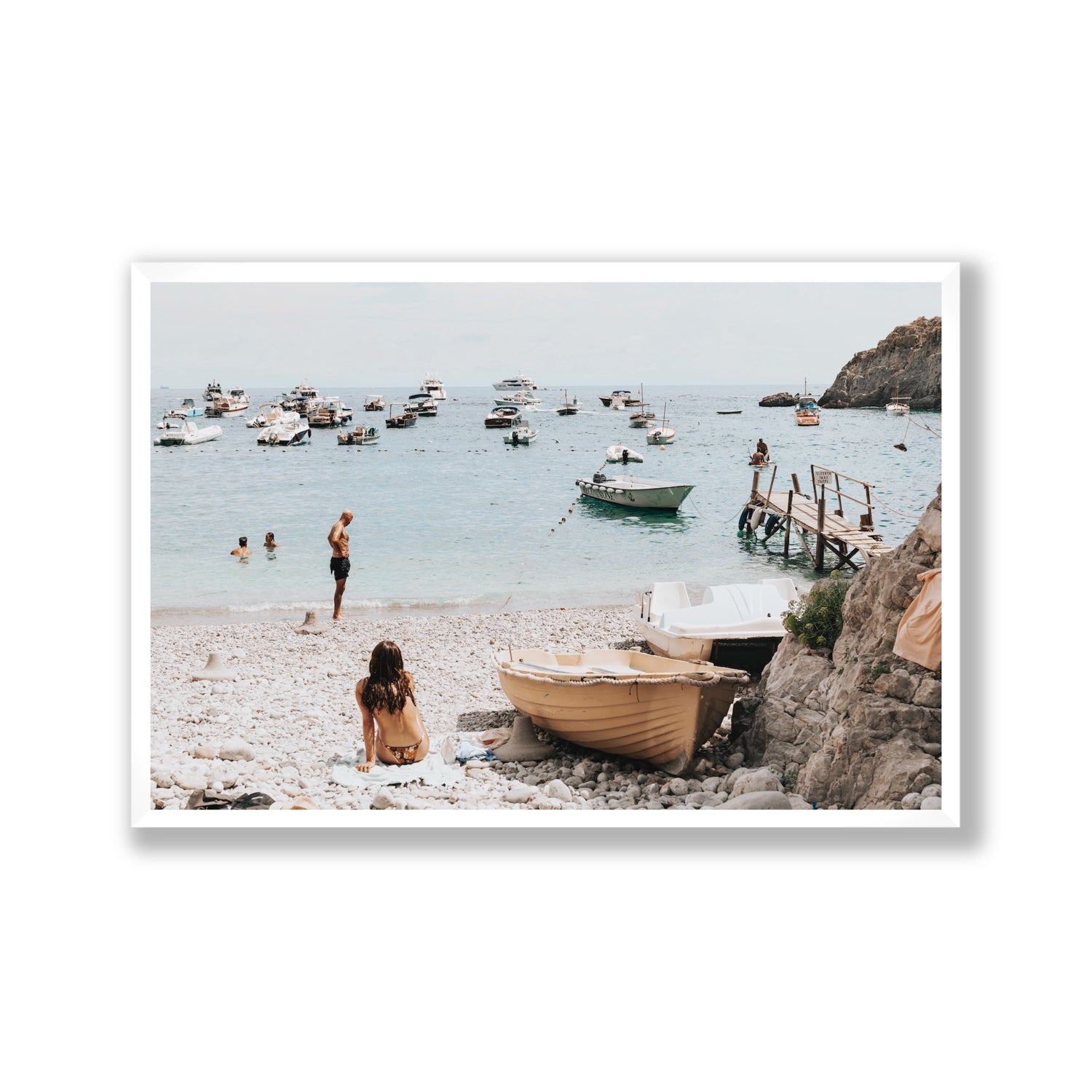 L'Osservatore Nerano wall art Gallery full-bleed fine art print in white frame