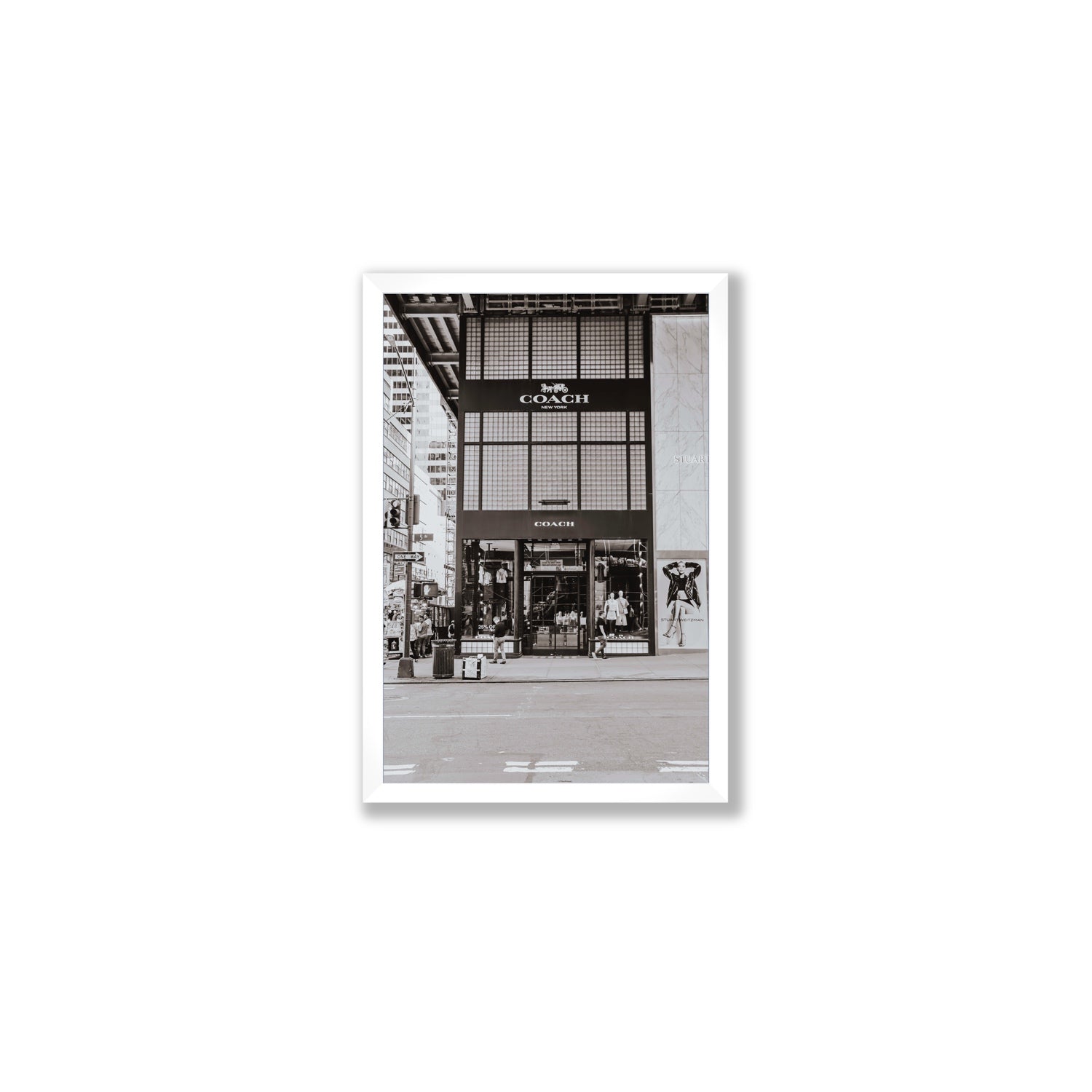 Coach Uptown fine art print, New York, United States, Medium, White Frame · Full Bleed, Fine Art Print