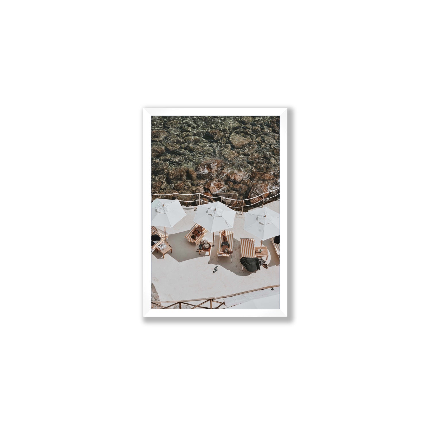 When Harry Met Sally Tuscany coastal wall art Medium full-bleed fine art print in white frame