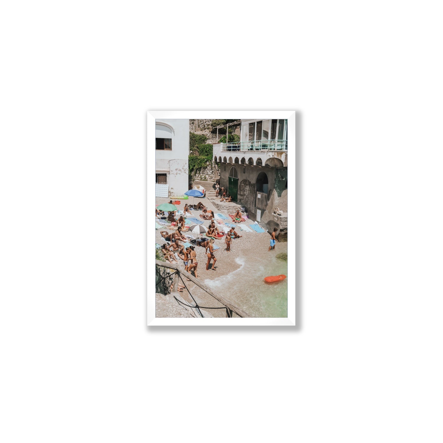 The Sunbathers Oasis fine art print, Capri, Italy, Medium, White Frame · Full Bleed, Fine Art Print