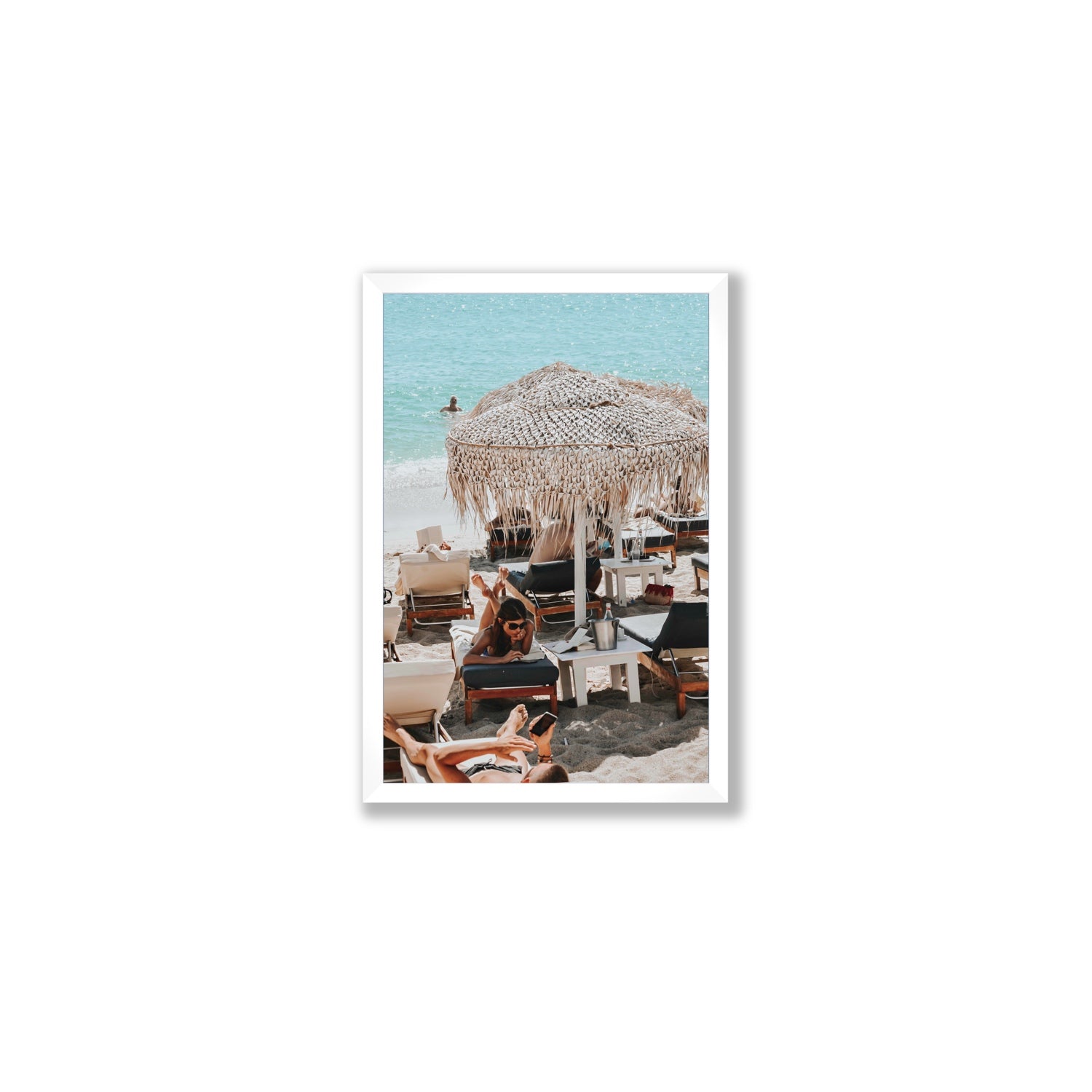 In The Zone Mykonos Greek island wall art Medium full-bleed fine art print in white frame