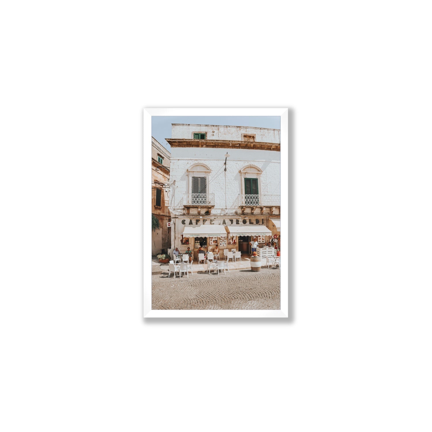 L'Ora di Pranzo Puglia L’Ora di Pranzo Italian art print Medium full-bleed fine art print in white frame