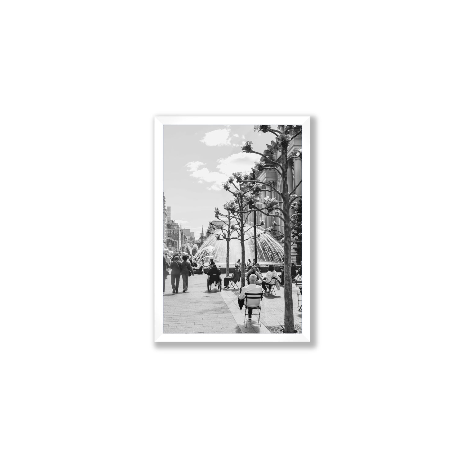 Luminary Noir New York NYC Black & White wall art Medium full-bleed fine art print in white frame