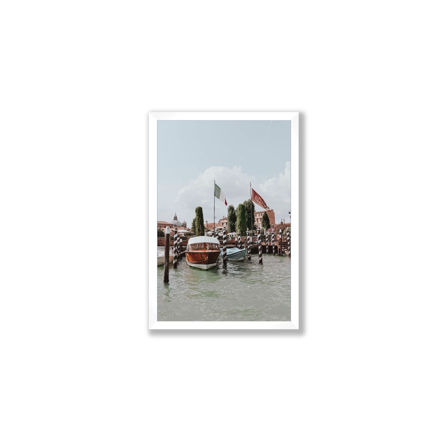 Cipriani Venice wall art Medium full-bleed fine art print in white frame