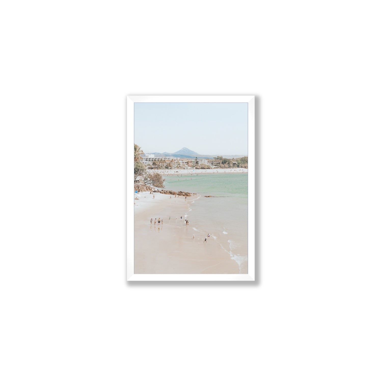 Little Cove Shallows fine art print, Noosa, Australia, coastal scenes artwork, Medium, White Frame · Full Bleed, Fine Art Print