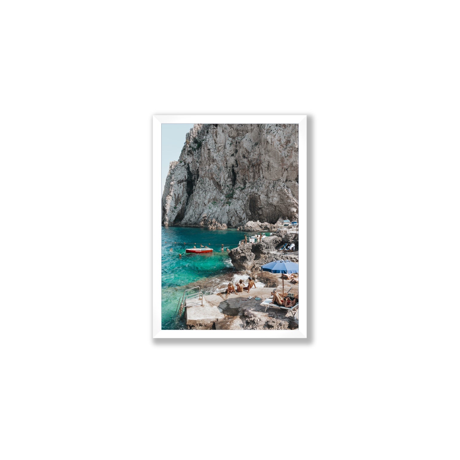 Tranquility fine art print, Capri, Italy, Medium, White Frame · Full Bleed, Fine Art Print
