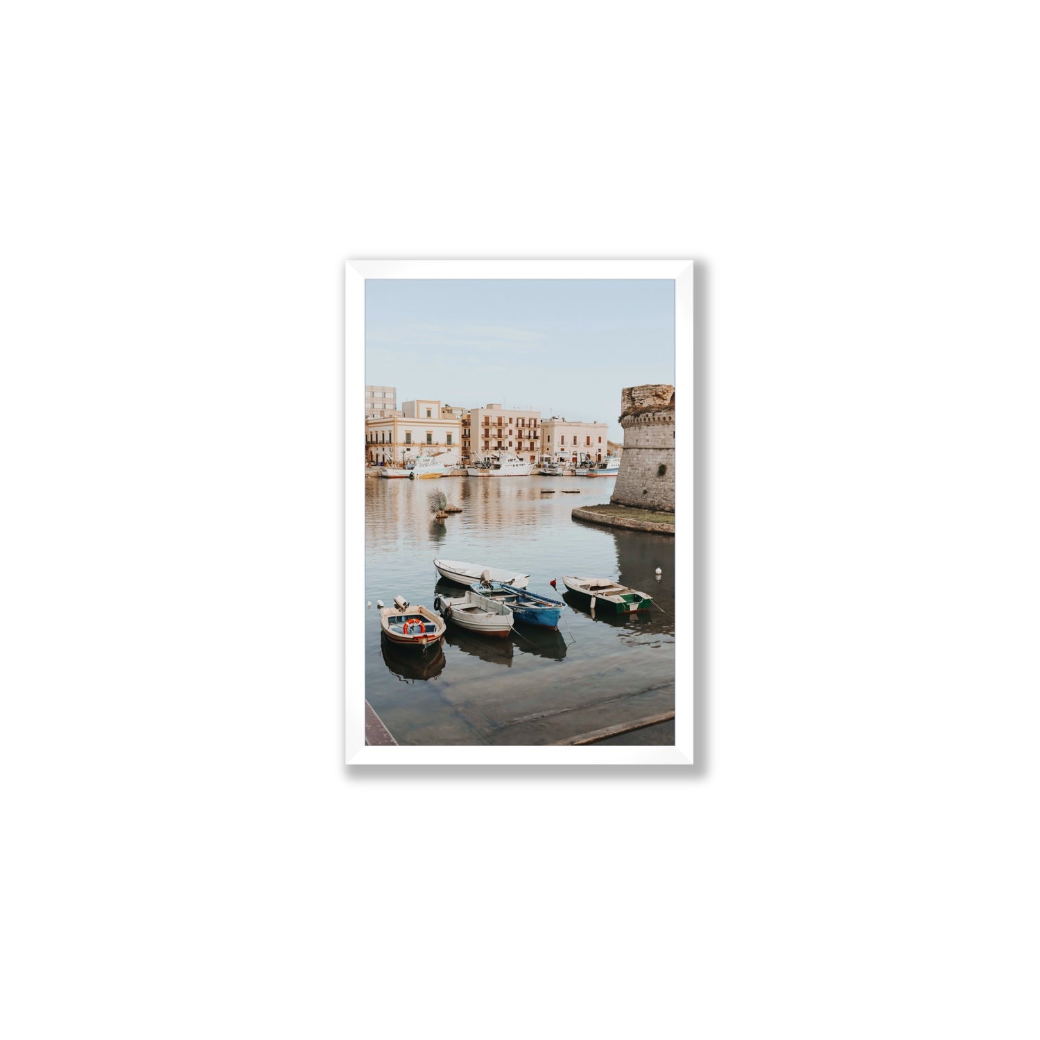 Fishing Legacy fine art print, Puglia, Italy, Medium, White Frame · Full Bleed, Fine Art Print
