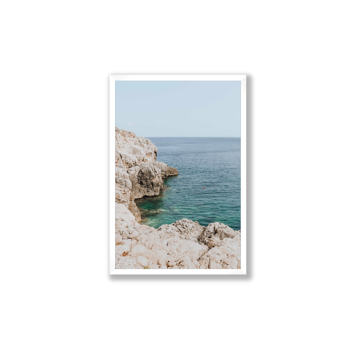 Healing Immersion Puglia Wall Mediterranean fine art print Large full-bleed fine art print in white frame