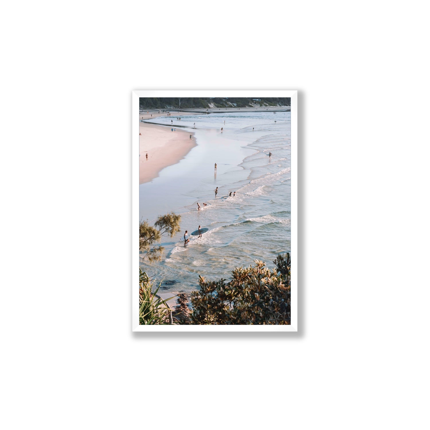 Healing Waters fine art print, Byron Bay, Australia, Large, White Frame · Full Bleed, Fine Art Print