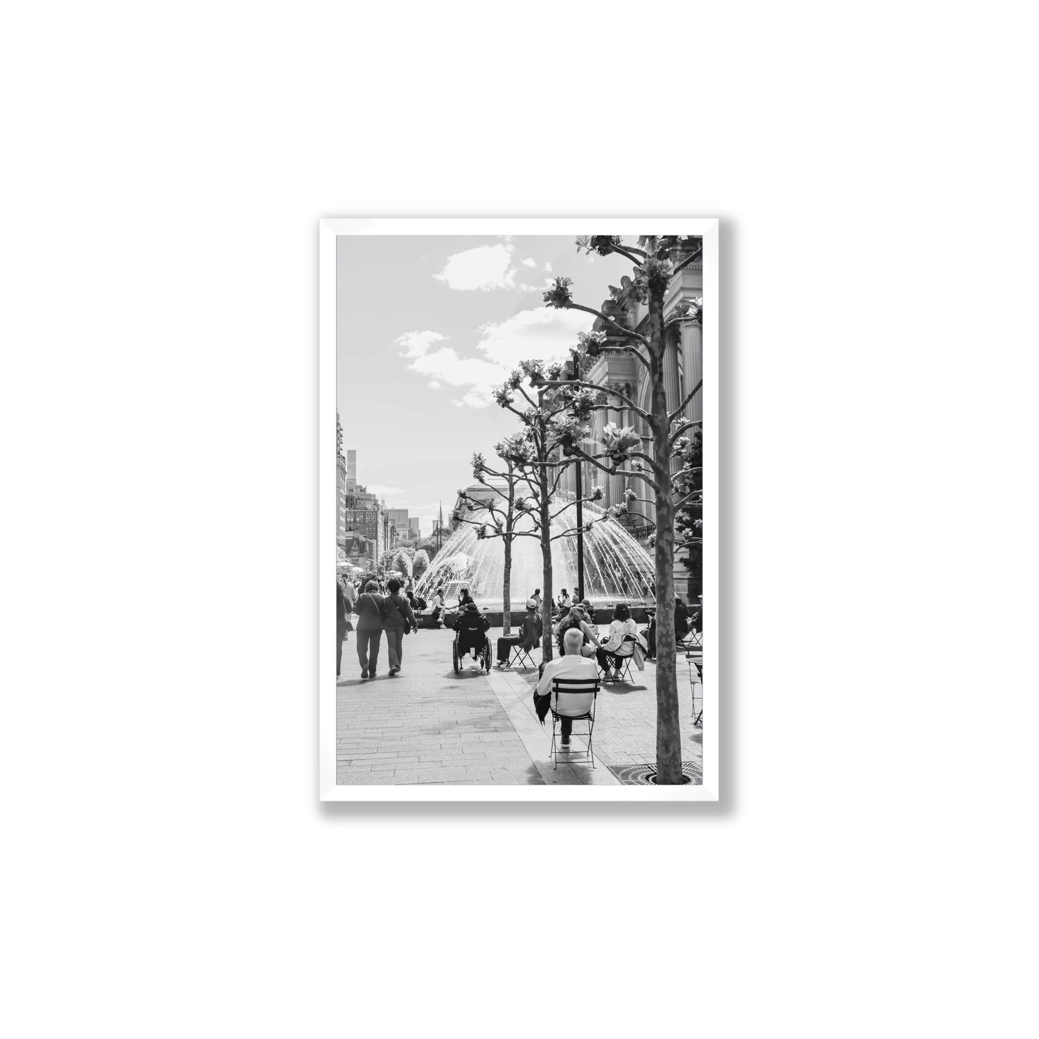 Luminary Noir New York NYC Black & White wall art Large full-bleed fine art print in white frame