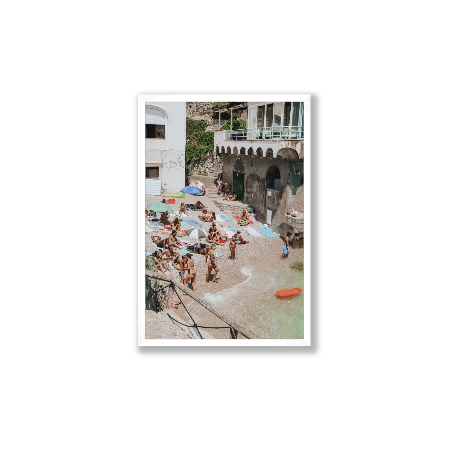 The Sunbathers Oasis fine art print, Capri, Italy, Large, White Frame · Full Bleed, Fine Art Print