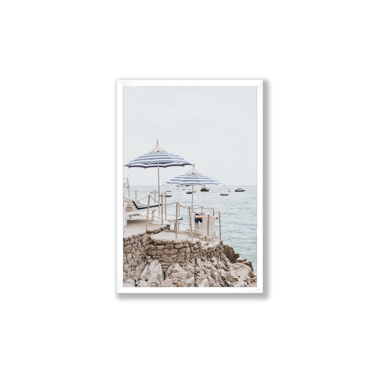 La Scogliera fine art print, Positano, Italy, Large, White Frame · Full Bleed, Fine Art Print