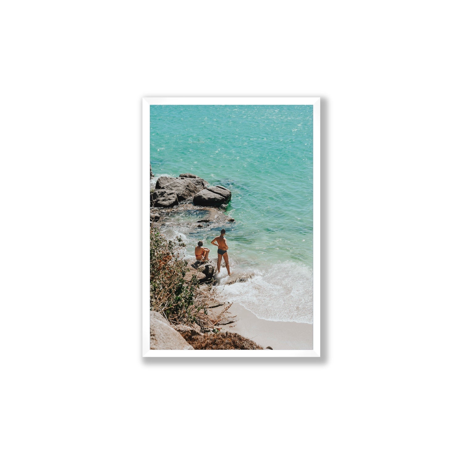 Scene Stealers Mykonos Greek island wall art Large full-bleed fine art print in white frame