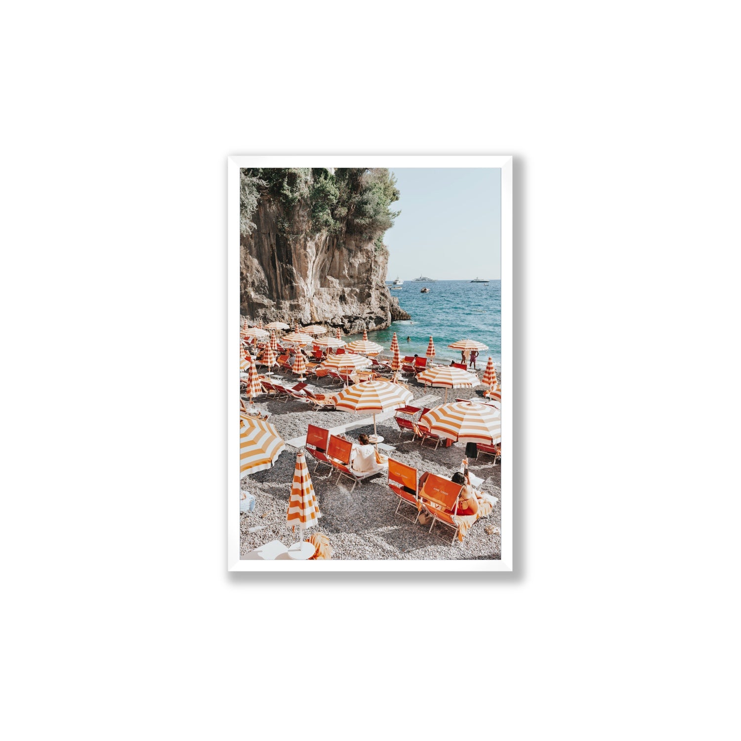 Tangerine Dream fine art print, Positano, Italy, Large, White Frame · Full Bleed, Fine Art Print
