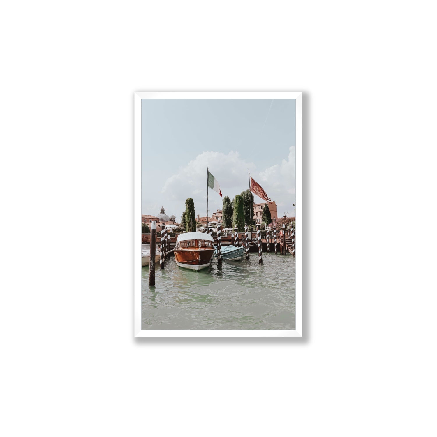 Cipriani Venice wall art Large full-bleed fine art print in white frame