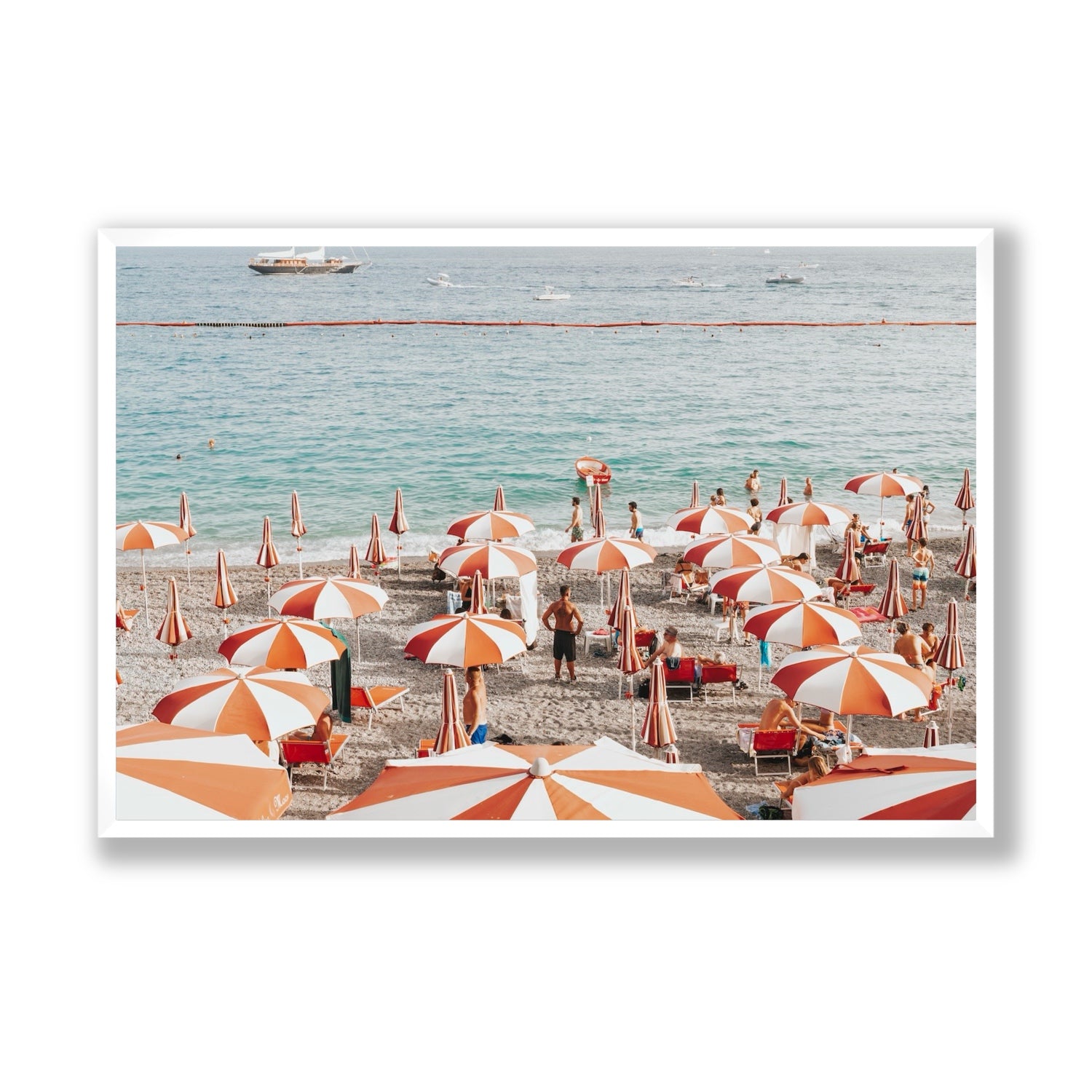 That's Amore Amalfi Mediterranean wall art Statement full-bleed fine art print in white frame
