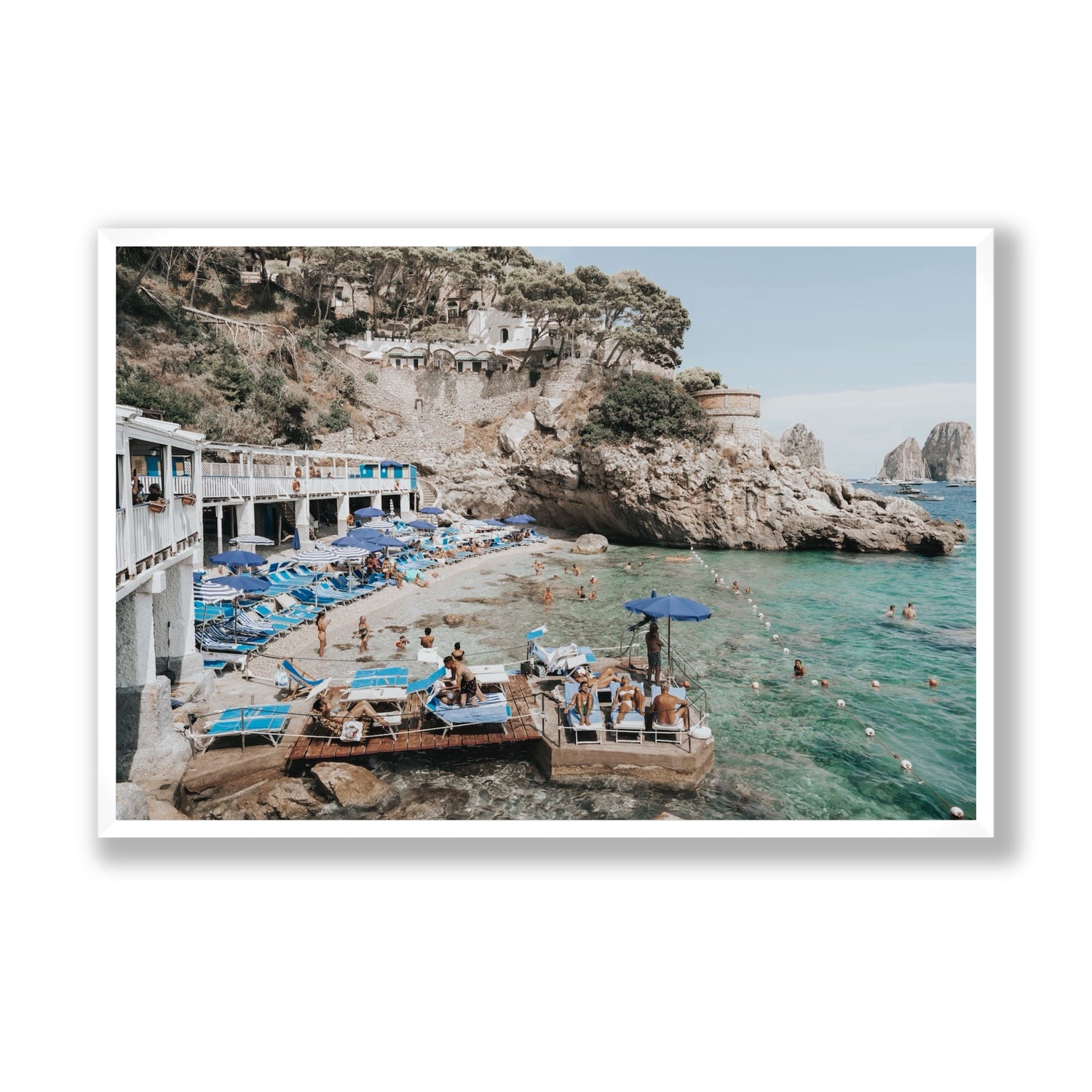 Vita Bella fine art print, Capri, Italy, Statement, White Frame · Full Bleed, Fine Art Print