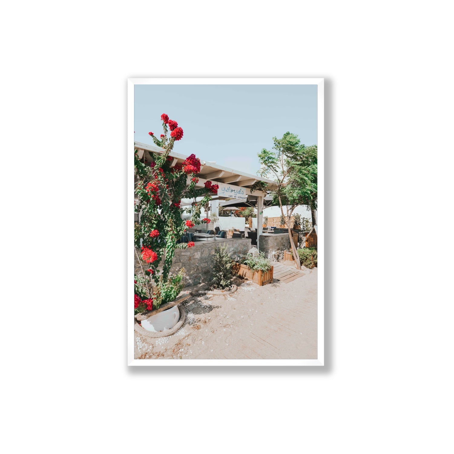 Yialo Yialo fine art print, Mykonos, Greece, Extra Large, White Frame · Full Bleed, Fine Art Print