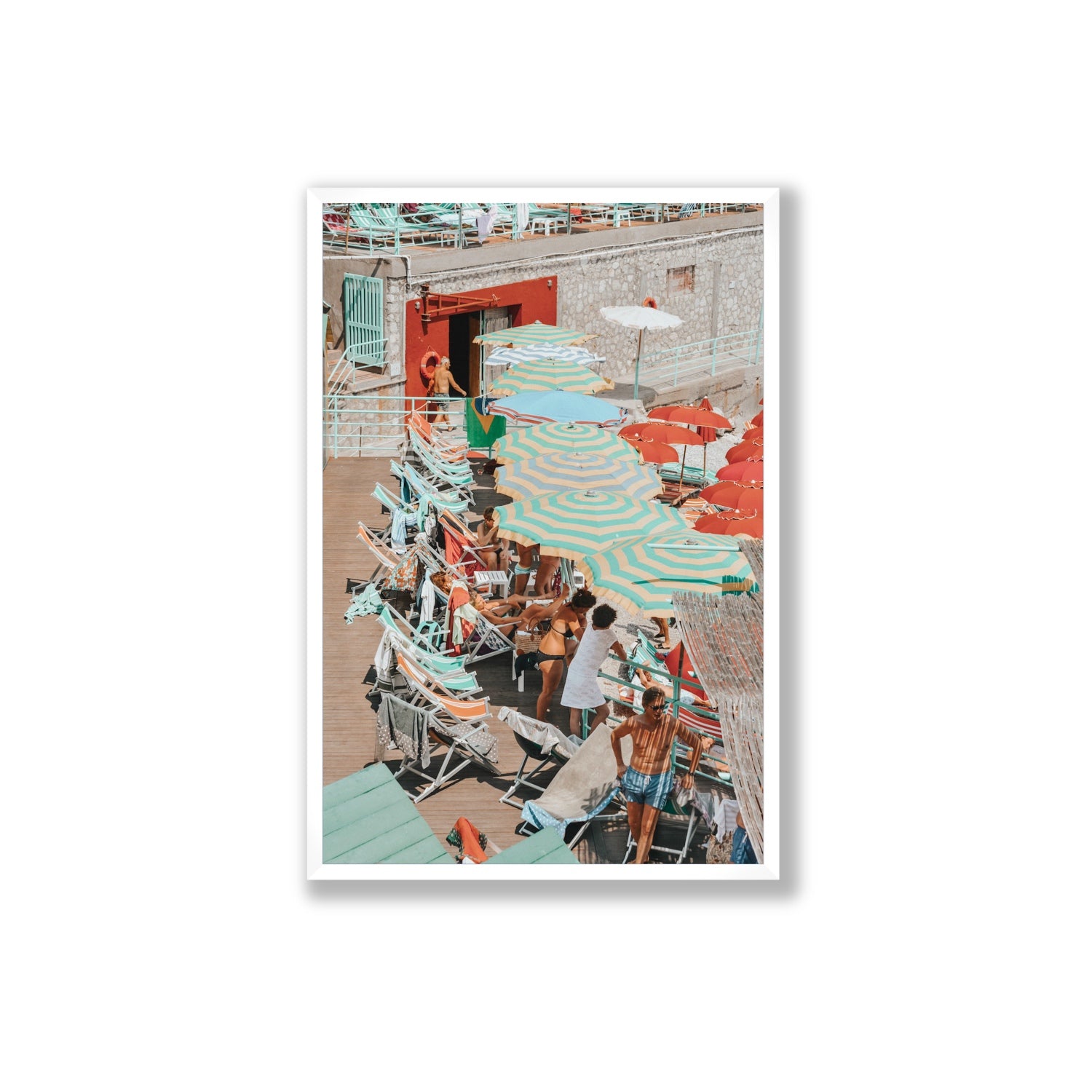 Colourful Canopy fine art print, Capri, Italy, Extra Large, White Frame · Full Bleed, Fine Art Print
