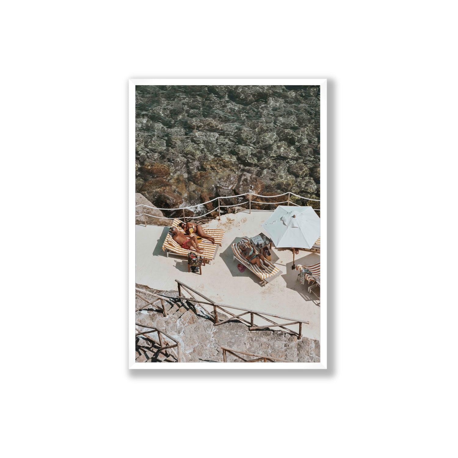 Lounge Lizards Tuscany Italian decor wall art Extra Large full-bleed fine art print in white frame