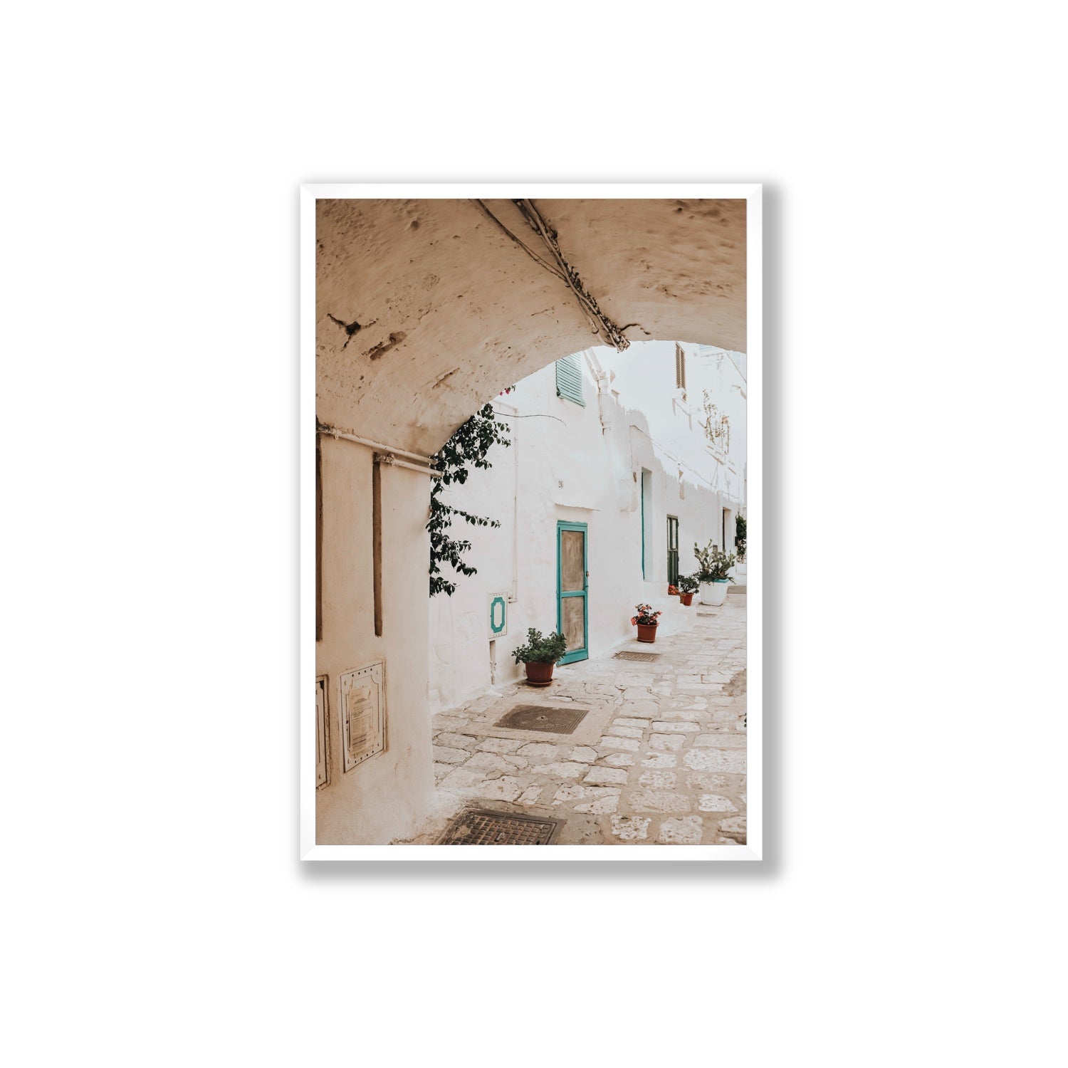 La Citta Bianca Puglia La Città Bianca wall art Extra Large full-bleed fine art print in white frame