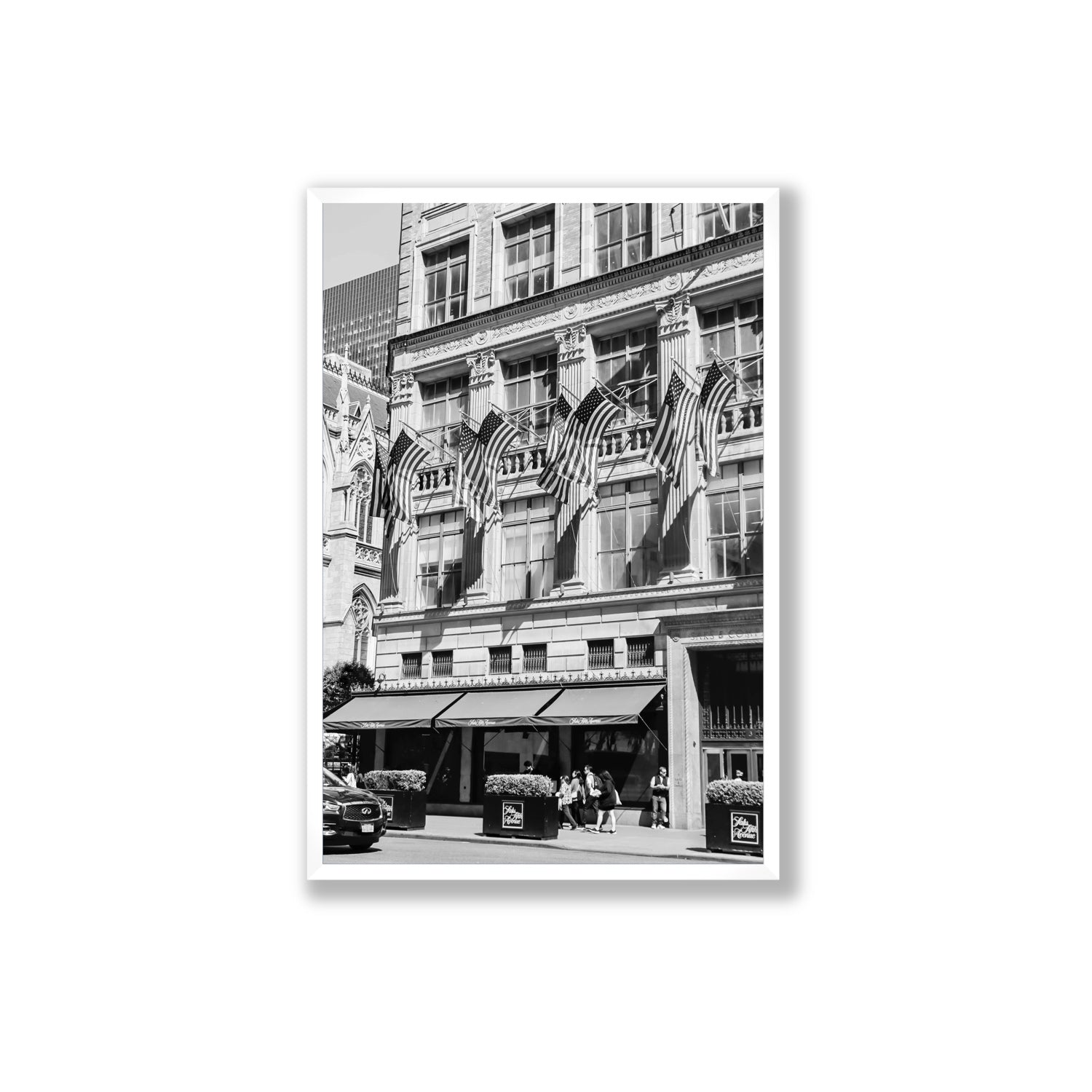 Luxury On Fifth fine art print, New York, United States, Extra Large, White Frame · Full Bleed, Fine Art Print