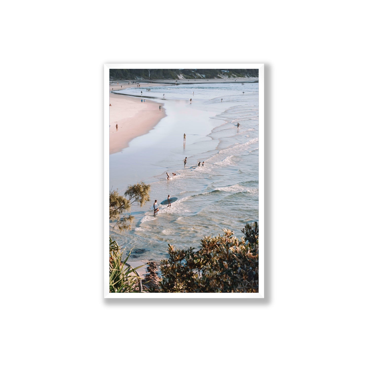 Healing Waters fine art print, Byron Bay, Australia, Extra Large, White Frame · Full Bleed, Fine Art Print