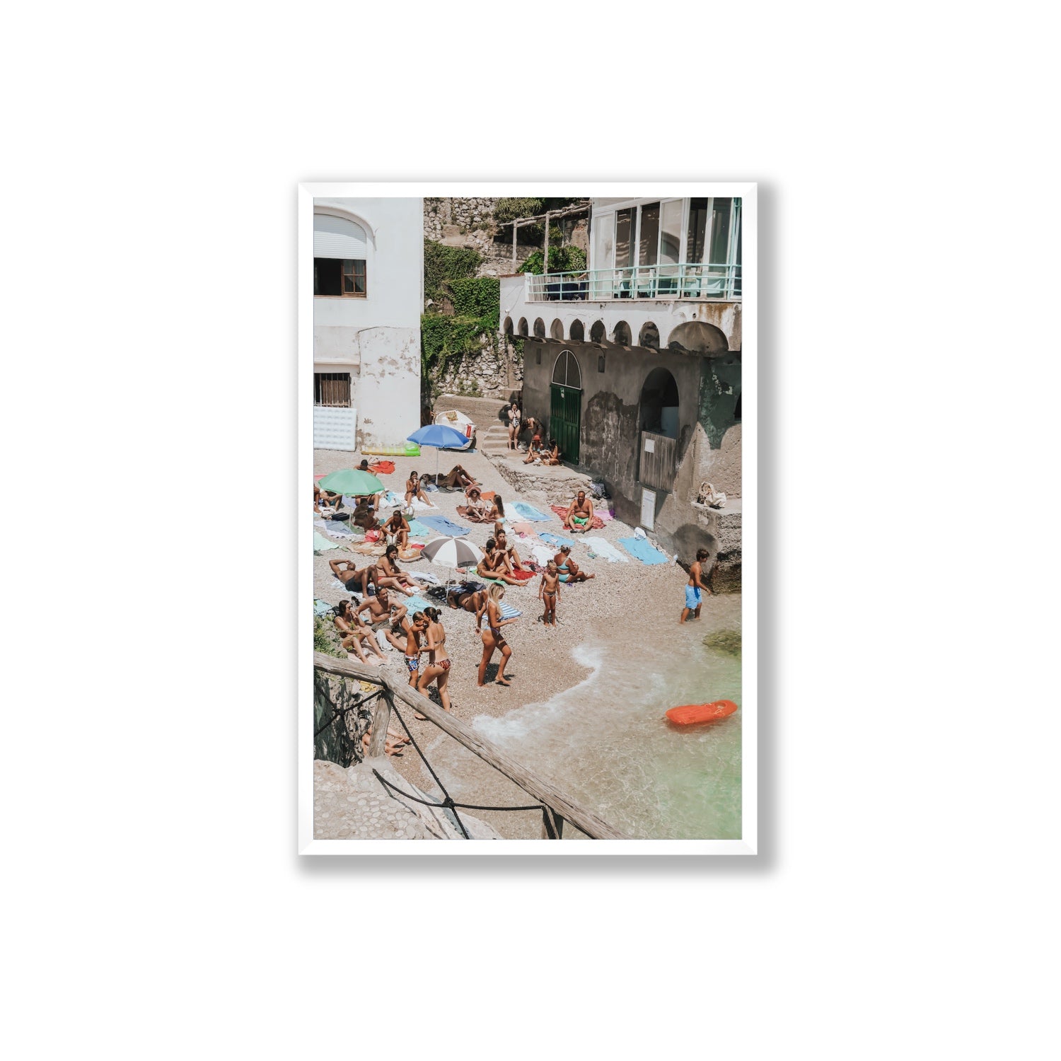 The Sunbathers Oasis fine art print, Capri, Italy, Extra Large, White Frame · Full Bleed, Fine Art Print