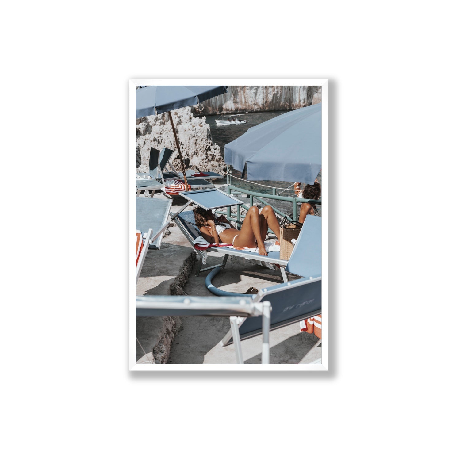 Beach Babe fine art print, Capri, Italy, Extra Large, White Frame · Full Bleed, Fine Art Print