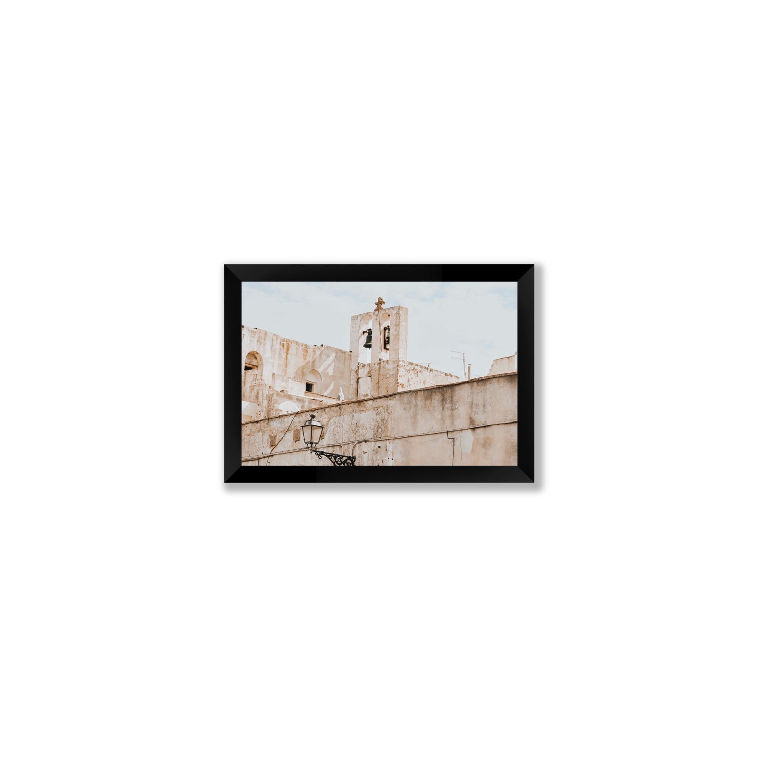 Ancient Bells Puglia Gallipoli Italian wall art Small full-bleed fine art print in black frame