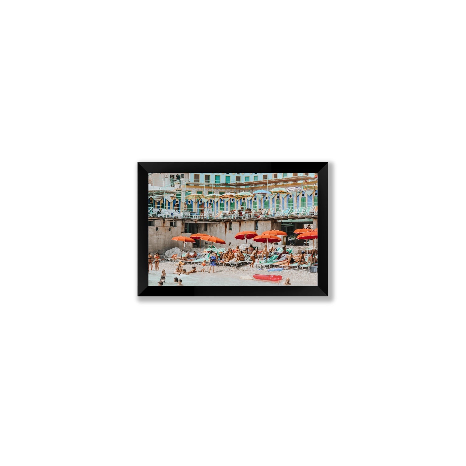 Umbrella Fiesta fine art print, Capri, Italy, Small, Black Frame · Full Bleed, Fine Art Print
