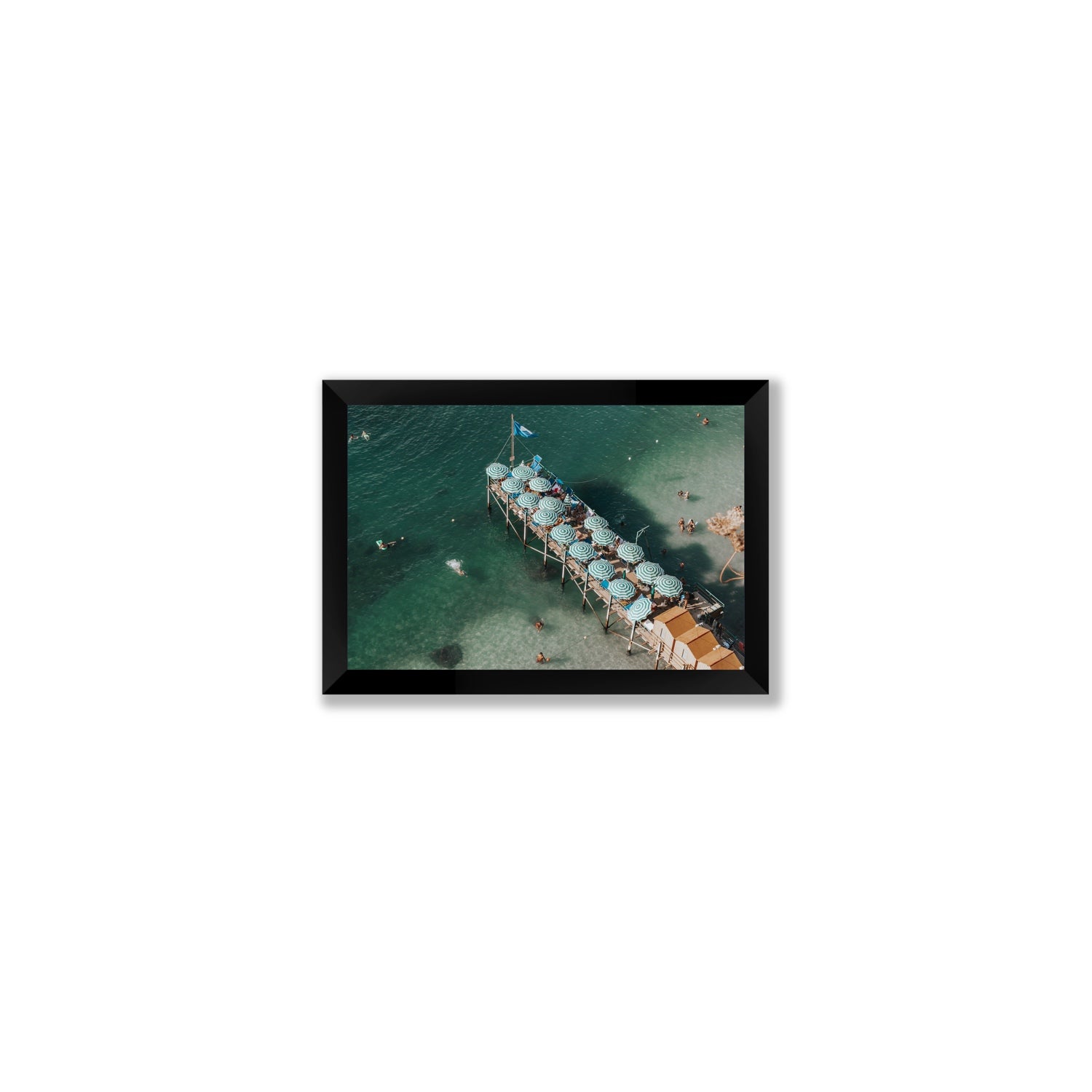 Sorrento Shangri La Sorrento coastal Italian wall art Small full-bleed fine art print in black frame