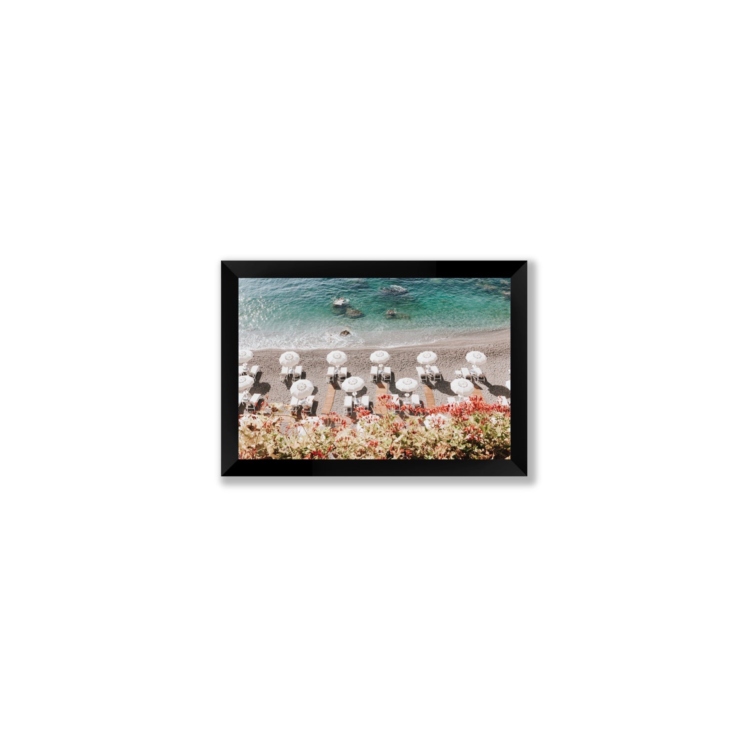 Coastal Charms fine art print, Amalfi, Italy, Small, Black Frame · Full Bleed, Fine Art Print