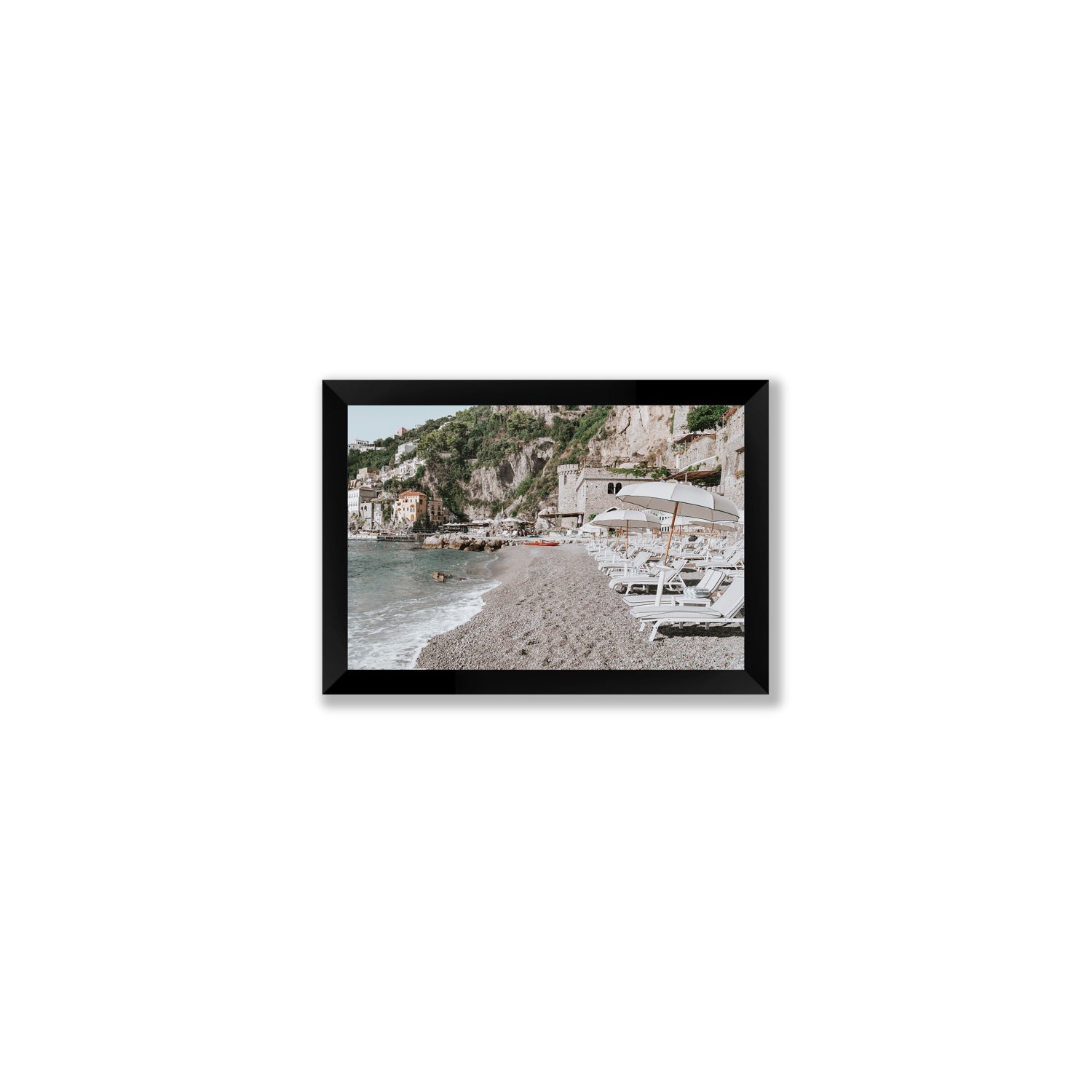 Borgo Santandrea fine art print, Amalfi, Italy, Small, Black Frame · Full Bleed, Fine Art Print