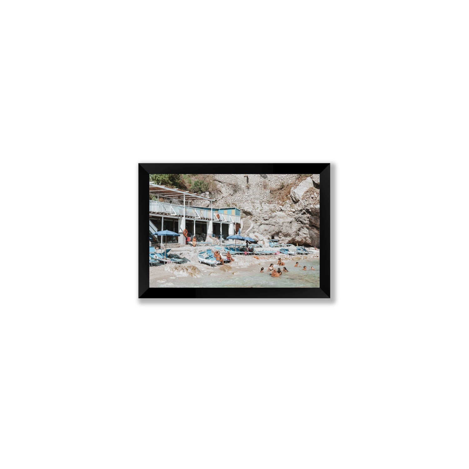 Beachside Bronze fine art print, Capri, Italy, Small, Black Frame · Full Bleed, Fine Art Print