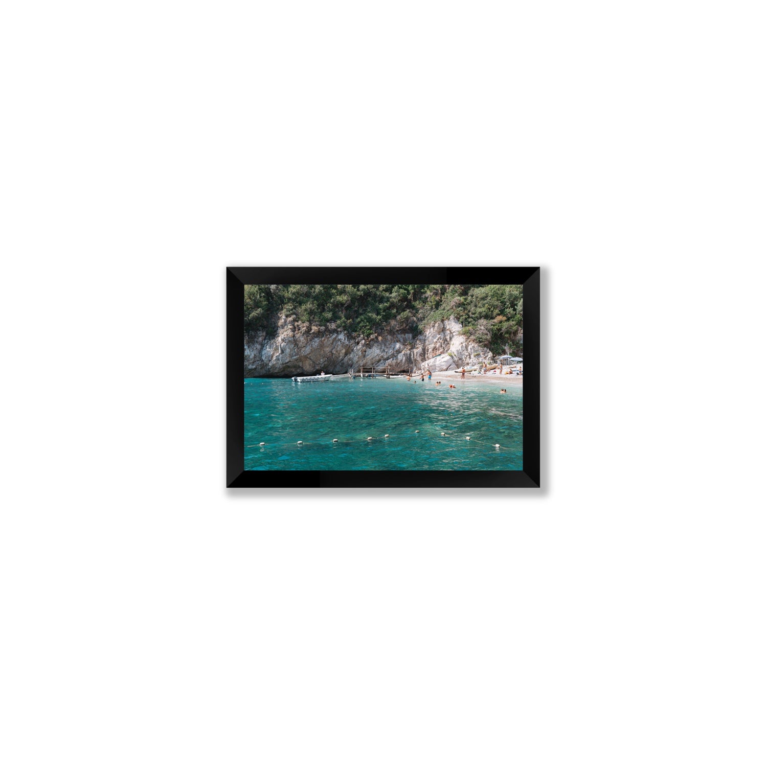 Azure Abyss Nerano wall art Small full-bleed fine art print in black frame