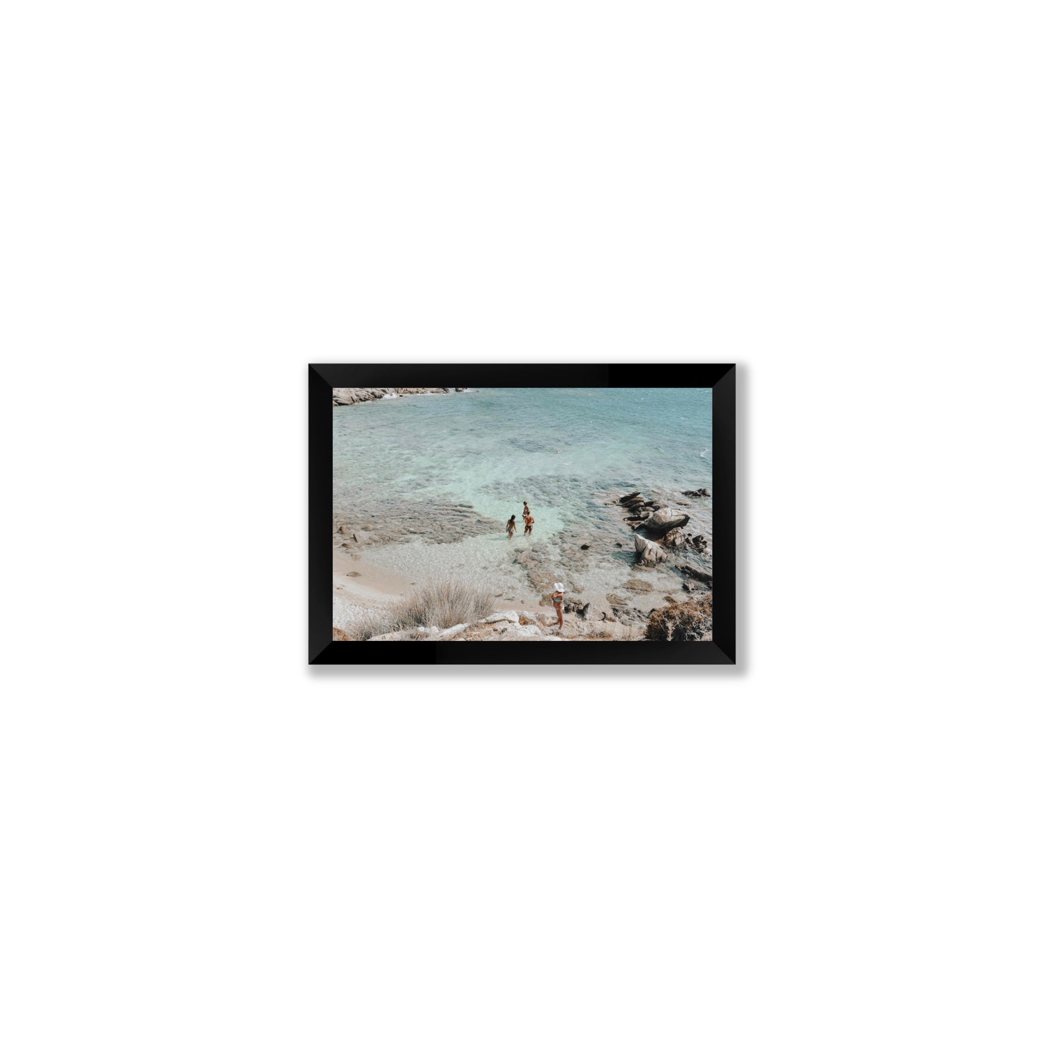 Easy On The Eyes Mykonos Greek island wall art Small full-bleed fine art print in black frame