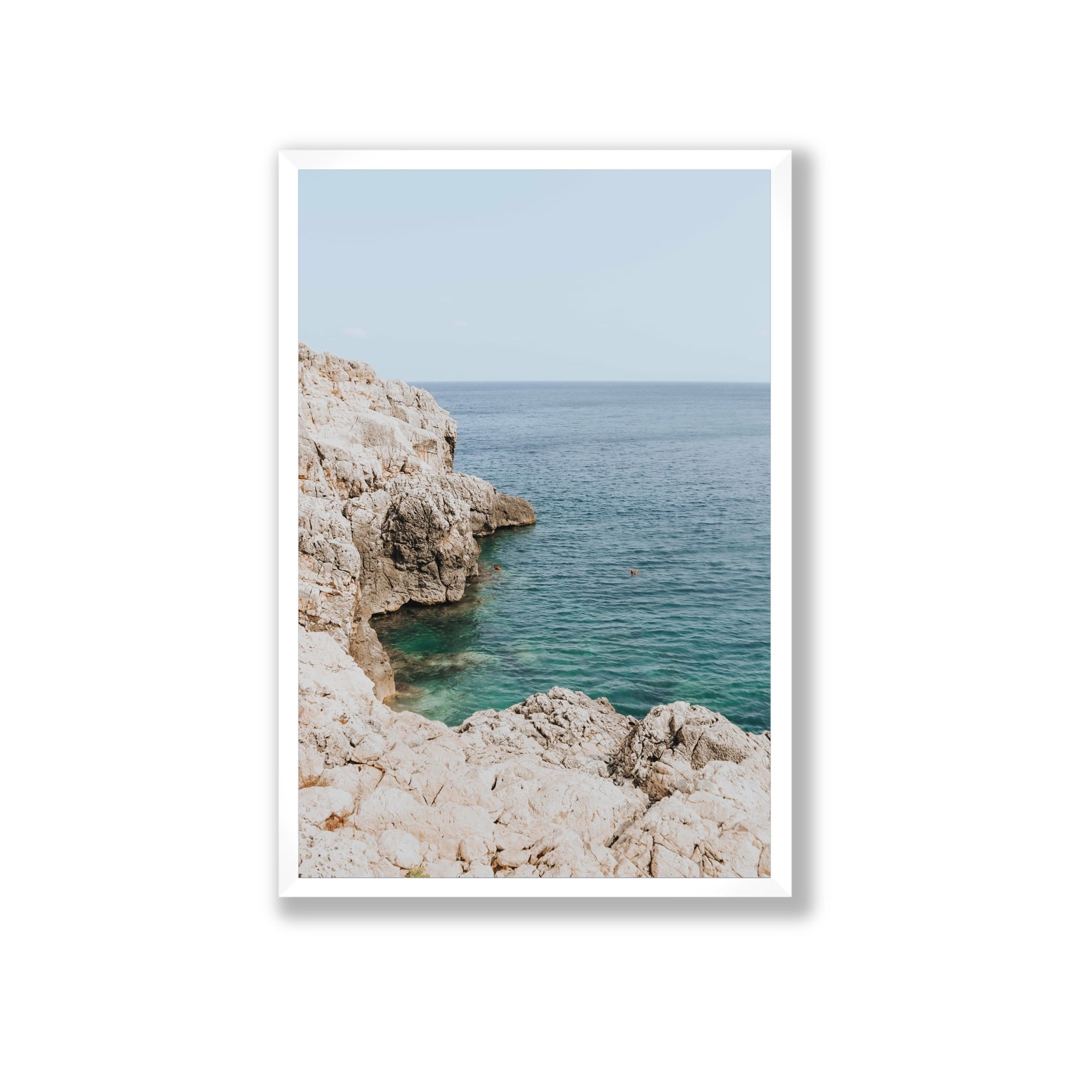 Healing Immersion Puglia Wall Mediterranean fine art print Giant full-bleed fine art print in white frame