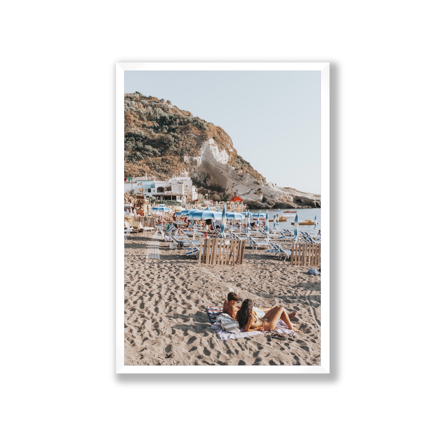 Beach Buddies fine art print, Ischia, Italy, Giant, White Frame · Full Bleed, Fine Art Print