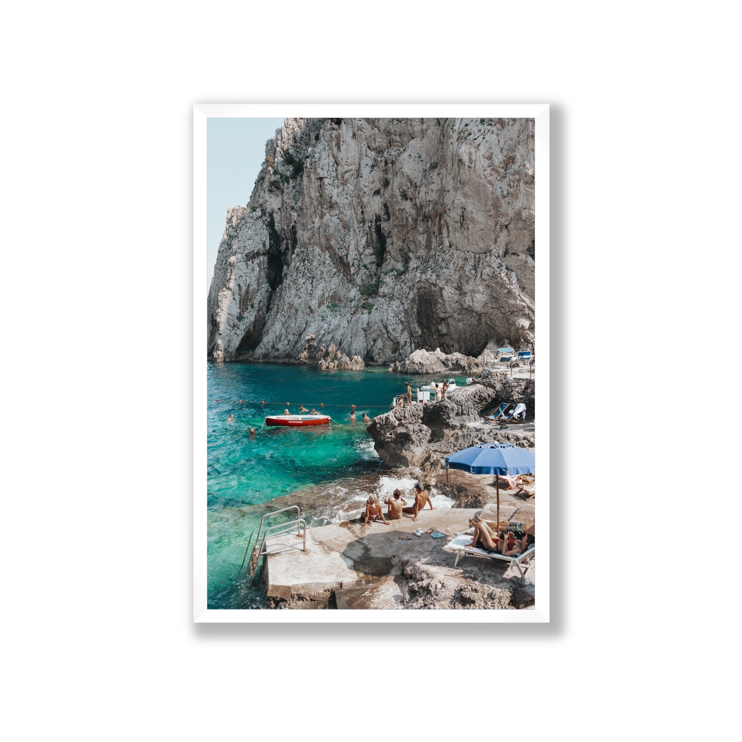 Tranquility fine art print, Capri, Italy, Giant, White Frame · Full Bleed, Fine Art Print